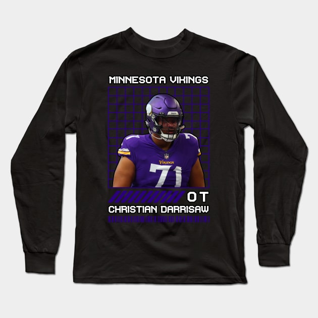 CHRISTIAN DARRISAW - OT - MINNESOTA VIKINGS Long Sleeve T-Shirt by Mudahan Muncul 2022